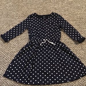 Navy Polka Dot Dress